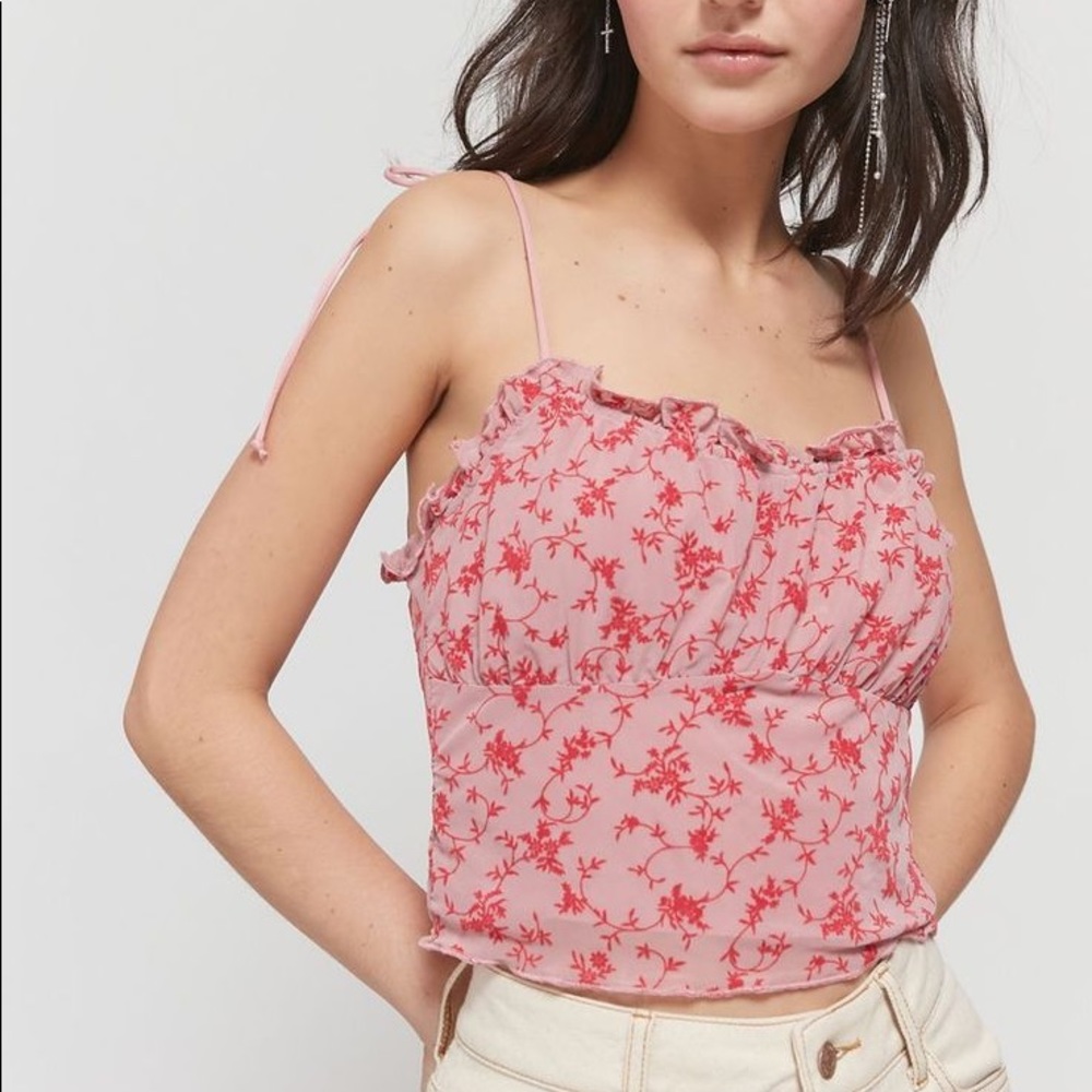 Motel x UO Kalsi Tie-Shoulder Top